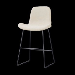 Nino-Fé barkruk cottonbeige - zwart onderstel - 65 cm