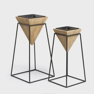 Kave Home Plantenpot 'Stared' Set van 2 stuks