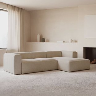 Kave Home 4-zits Loungebank 'Blok' Rechts, 330cm, kleur Beige