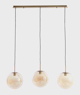 Light & Living Hanglamp 'Medina' 3-Lamps, kleur Amber/Goud