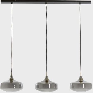 Light & Living Hanglamp 'Solna' 3-Lamps, kleur Smoke/Antiek Brons