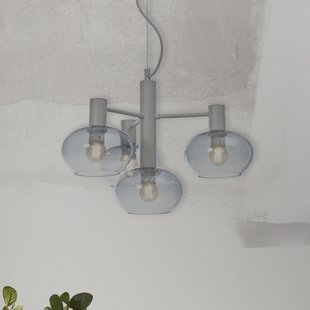 its about RoMi Hanglamp 'Bologna' 4-lamps, kleur Lichtgrijs