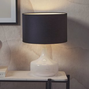 its about RoMi Tafellamp 'Reykjavik' Linnen, 46cm, kleur Zwart