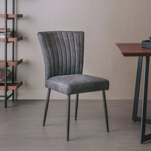 Tower Living Eetkamerstoel 'Toledo' PU leder, kleur Antraciet