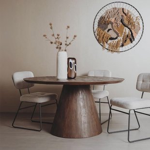 Tower Living Ronde Eettafel 'Premana' Mangohout, 130cm, kleur Bruin