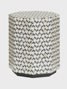 Tower Living Bijzettafel 'Brendola' Bone inlay, 45 x 45cm