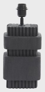 Light & Living Tafellamp 'Sakura' Mangohout, 37cm, kleur Mat Zwart (excl. kap)