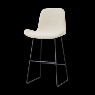 Nino-Fé barkruk cottonbeige - zwart onderstel - 75 cm