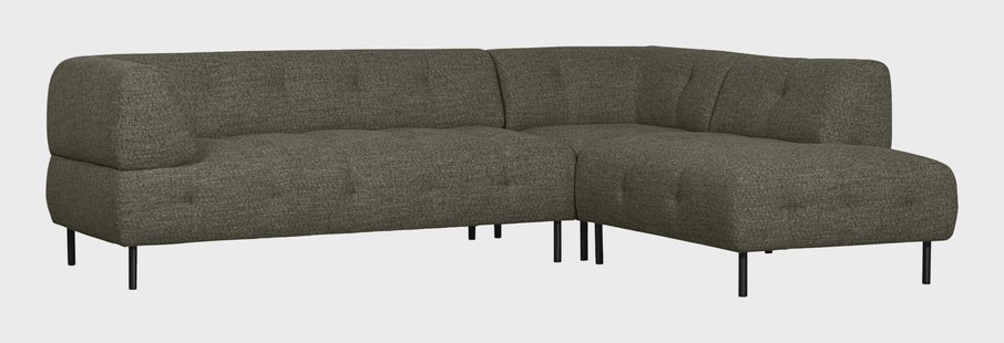 WOOOD Hoekbank 'Lloyd' Rechts, Geweven stof, kleur Groen Melange