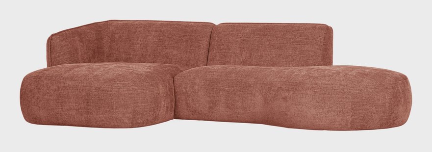 WOOOD Loungebank 'Polly' Links, Woven, kleur Roze