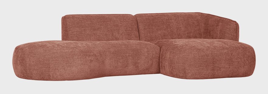 WOOOD Loungebank 'Polly' Rechts, Woven, kleur Roze