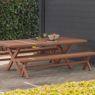 WOOOD Picknicktafel 'Delta' 220 x 105cm, kleur Terra