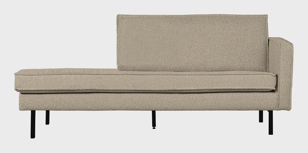 WOOOD Daybed 'Rodeo' Rechts, Bouclé, kleur Beige