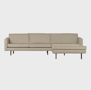 WOOOD Loungebank 'Rodeo' Rechts, Bouclé, kleur Beige