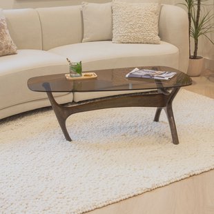 WOOOD Organische Salontafel 'Flash' Mangohout en glas, 110 x 60cm