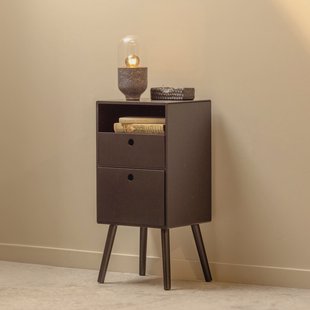 WOOOD Nachtkastje 'Ozzy' 36 x 30cm, kleur Zwart