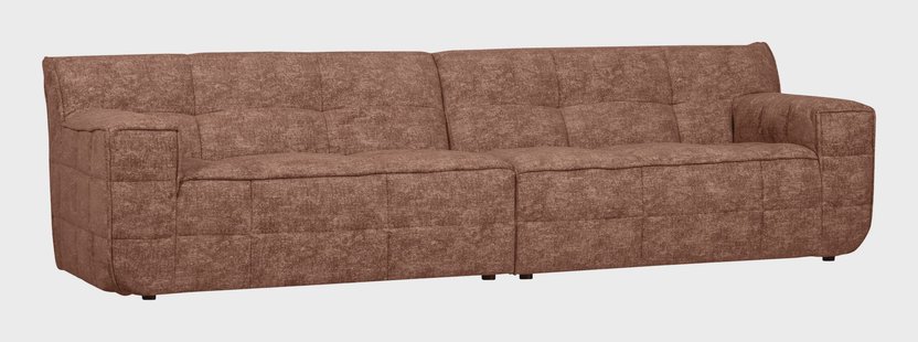 WOOOD 4-zits Bank 'Timor' Chenille, kleur Brick