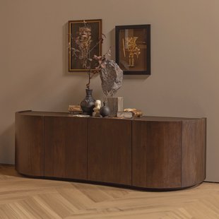 WOOOD Dressoir 'Sense' Mangohout, 160cm, kleur Walnoot