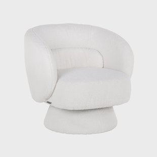 Richmond Draaifauteuil 'Senna' Furry, kleur Wit