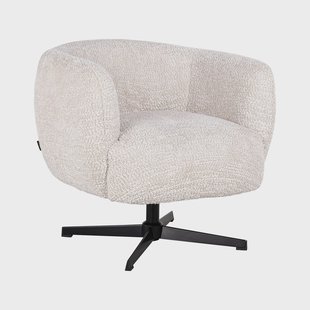 Richmond Draaifauteuil 'Estelle' Chenille, kleur Crème