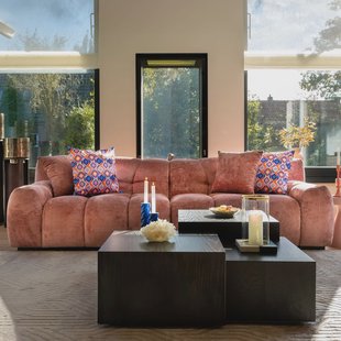 Richmond 3-zits Bank 'Charelle' Chenille, kleur Roze