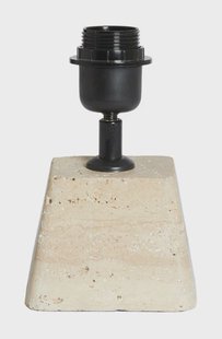 Light & Living Tafellamp 'Kardan' Travertin, 19cm, kleur Zand (excl. kap)