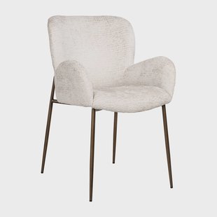 Richmond Eetkamerstoel 'Amber' Chenille, kleur Crème