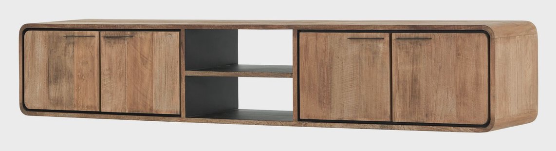 DTP Home Zwevend TV-meubel 'Evo' Teakhout, 225cm