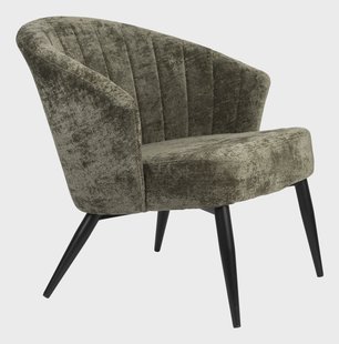 Dutchbone Fauteuil 'Georgia' Chenille, kleur Groen