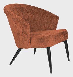Dutchbone Fauteuil 'Georgia' Chenille, kleur Terra
