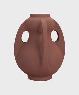 Dutchbone Vaas 'Thiago' 30cm hoog, kleur Terra