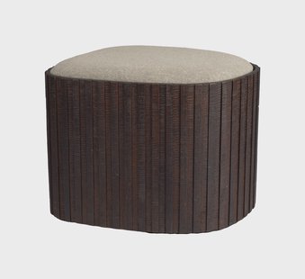 Dutchbone Poef 'Bay Low' Met opbergruimte, Teakhout