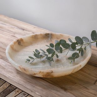 MUST Living Schaal 'Aphrodite' Onyx, kleur Wit