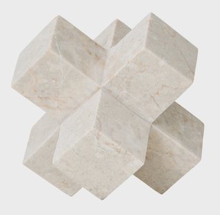 MUST Living Ornament 'Wavebreaker' Marmer, kleur Wit