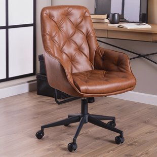 Bendt Bureaustoel 'Joellyn' PU leer, kleur Bruin