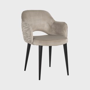 Richmond Eetkamerstoel 'Giovanna' Velvet en stof, kleur Khaki