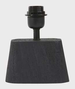 Light & Living Tafellamp 'Kardan' Mangohout, 21cm hoog, kleur Zwart (excl. kap)