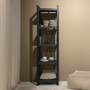 Livingfurn Wandrek 'Norris' Mangohout en staal, 200 x 55cm