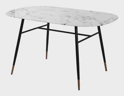 Artistiq Eettafel 'Steffani' Deens Ovaal, Marmerlook, 140 x 90cm