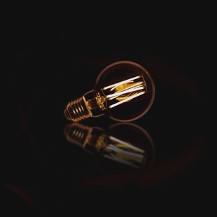 LifestyleFurn Kooldraadlamp 'LED' Bol Ø7cm, Amberkleurig, Dimbaar