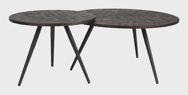 ZILT Salontafel 'Yasmijn' Teakhout, Set van 2 stuks