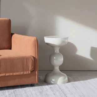 ZILT Bijzettafel 'Renate' 31cm, kleur Ivory