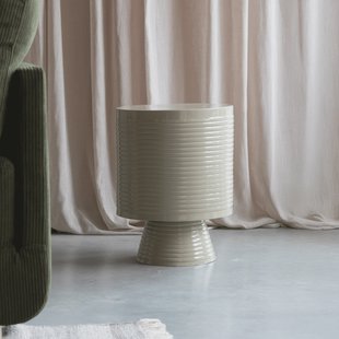 ZILT Bijzettafel 'Alexia' 35cm, kleur Ivory