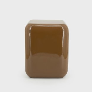 By-Boo Poef/Bijzettafel 'Dixon' 34 x 34cm, kleur Mosterdgeel