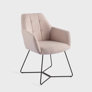 Jesper Home Eetkamerstoel 'Noto' Beehive Black, kleur Petal Pink