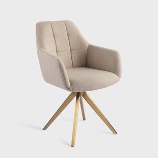 Jesper Home Draaibare Eetkamerstoel 'Noto' Turn Gold, kleur Overnight Oats