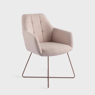 Jesper Home Eetkamerstoel 'Noto' Cross Rose, kleur Petal Pink