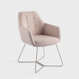 Jesper Home Eetkamerstoel 'Noto' Beehive Steel, kleur Petal Pink