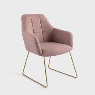 Jesper Home Eetkamerstoel 'Noto' Slide Gold, kleur Vintage Rose