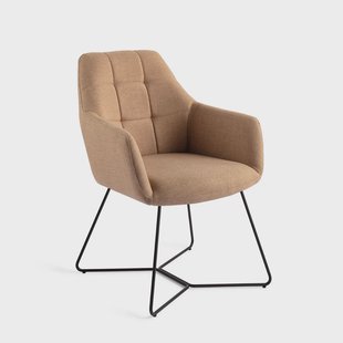 Jesper Home Eetkamerstoel 'Noto' Beehive Black, kleur Toasted Toffee